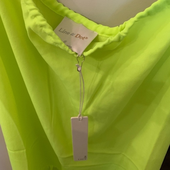 Line & Dot Lime Beach Swim Cover Up Dress Size Medium New With Tags - Picture 5 of 7